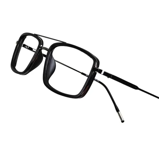 Black Stylish Compact Eyeglasses at chashmah