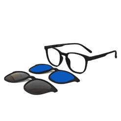 Black Switch Clip-on Eyeglasses