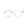 Golden Metal Modern Eyeglasses at chashma