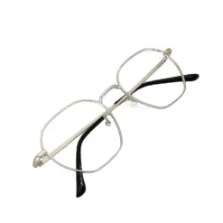 Silver Metal Modern Eyeglasses at chashma