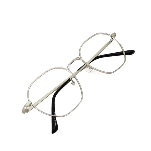Silver Metal Modern Eyeglasses at chashma