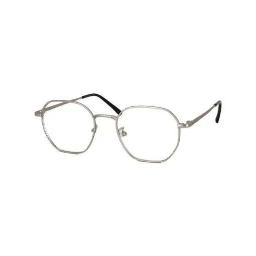 Silver Metal Modern Eyeglasses at chashma