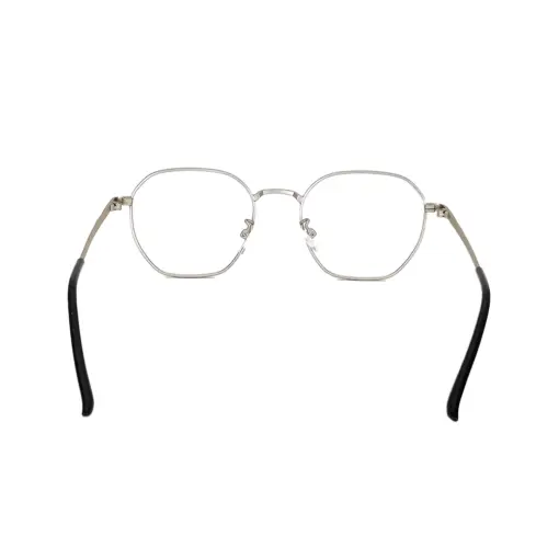 Silver Metal Modern Eyeglasses at chashma