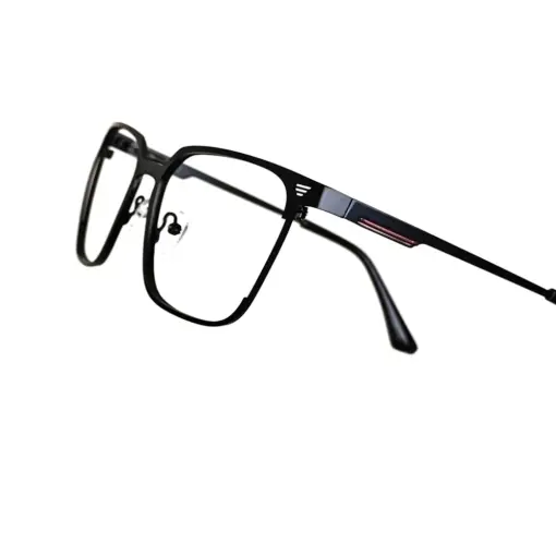 BLACK Classic Metal Eyeglasses at chashmah