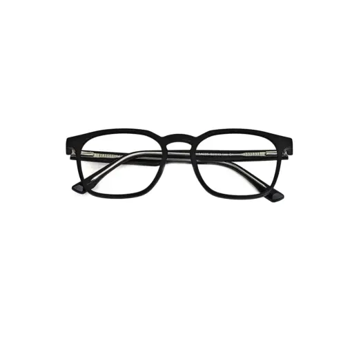 Black Medium Clip-on Eyeglasses