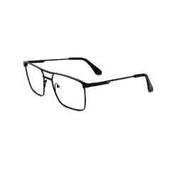 Black Modern Metal Eyeglasses at chashmah