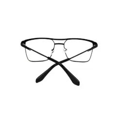 Black Modern Metal Eyeglasses at chashmah