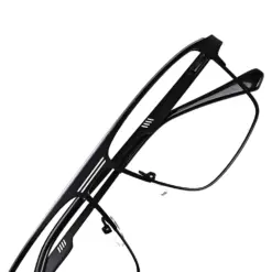 Black Small Metal Eyeglasses at chashmah