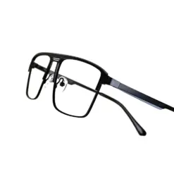 Black Small Metal Eyeglasses at chashmah