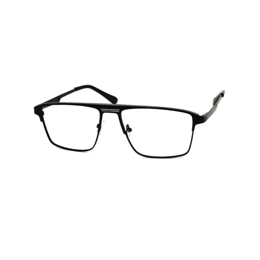Black Small Metal Eyeglasses at chashmah