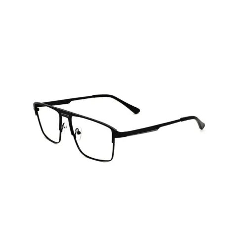 Black Small Metal Eyeglasses at chashmah