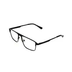 Black Small Metal Eyeglasses at chashmah