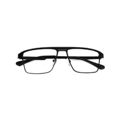 Black Small Metal Eyeglasses at chashmah