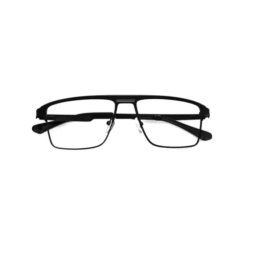 Black Small Metal Eyeglasses at chashmah