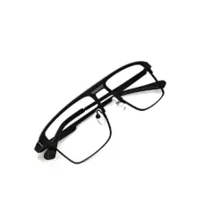 Black Small Metal Eyeglasses at chashmah