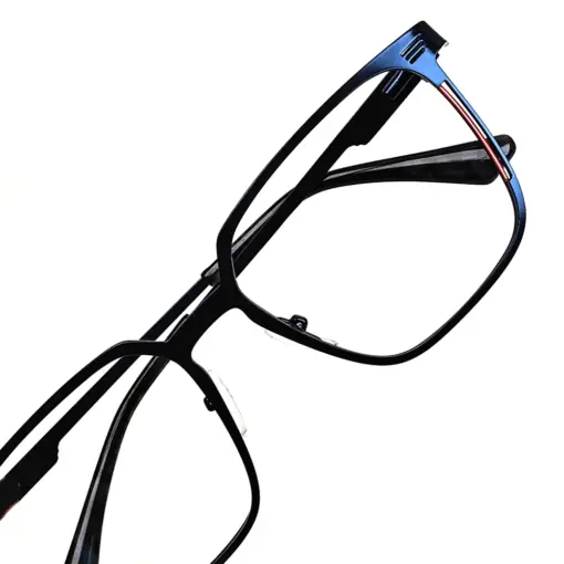 Blue Classic Metal Eyeglasses at chashmah