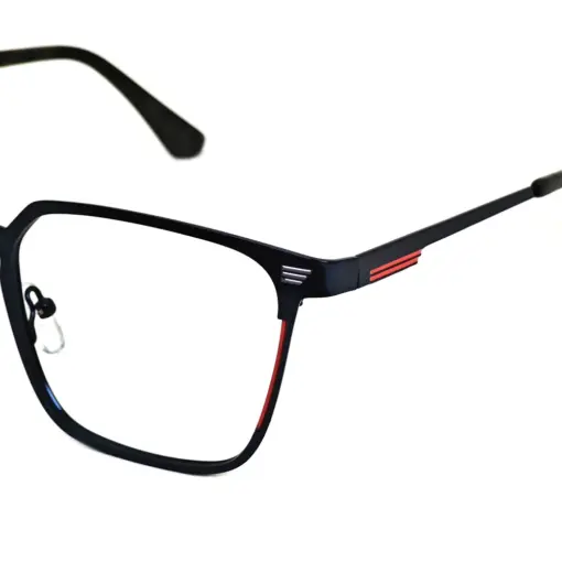 Blue Classic Metal Eyeglasses at chashmah