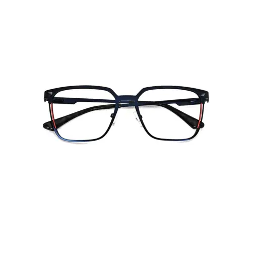 Blue Classic Metal Eyeglasses at chashmah