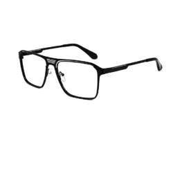 Buy Black Bold Metal Eyeglasses Online at Chashmah.com