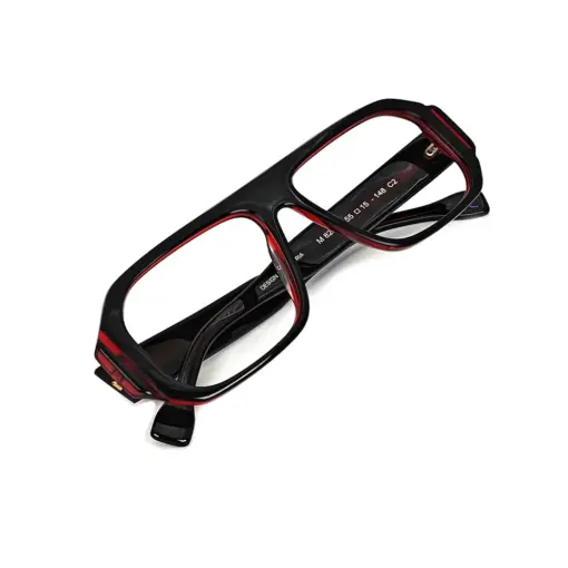 Red Bold Eyeglasses at chashmah.com
