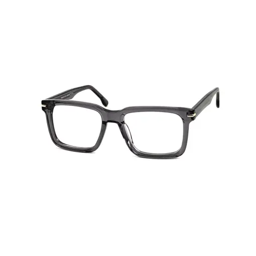 Glass Grey Bold Eyeglasses