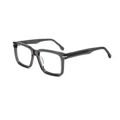 Glass Grey Bold Eyeglasses
