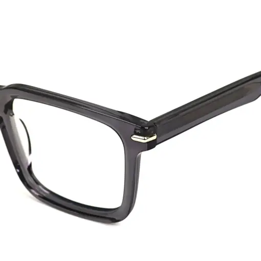 Glass Grey Bold Eyeglasses