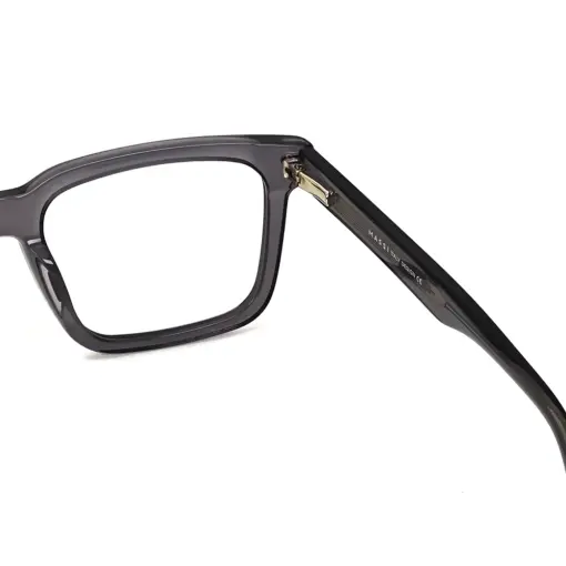 Glass Grey Bold Eyeglasses