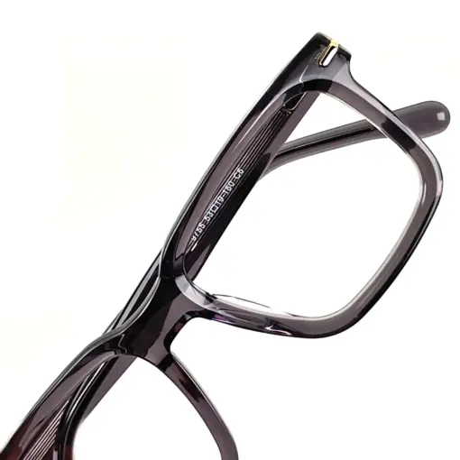 Glass Grey Bold Eyeglasses
