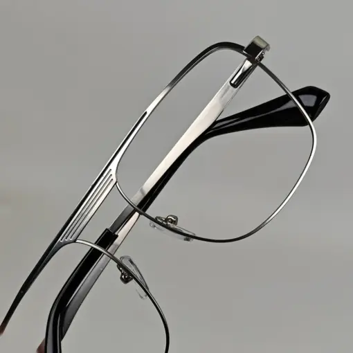 Silver Aviator Metal Eyeglasses