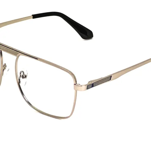 Silver Aviator Metal Eyeglasses
