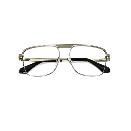 Silver Aviator Metal Eyeglasses