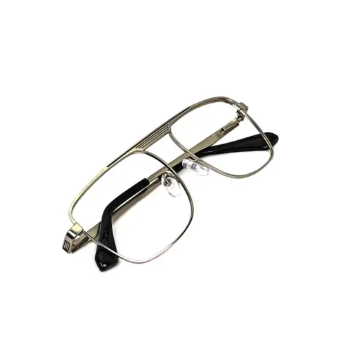 Silver Aviator Metal Eyeglasses