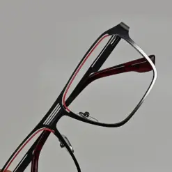 Silver Bold Metal Eyeglasses - 18716