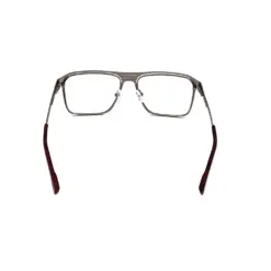 Silver Bold Metal Eyeglasses - 18716