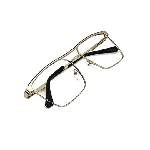 Silver Modern Metal Eyeglasses at chashmah