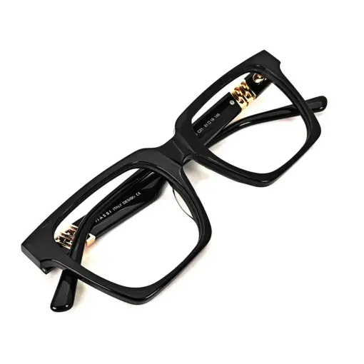 Black Designer Square Eyeglasses