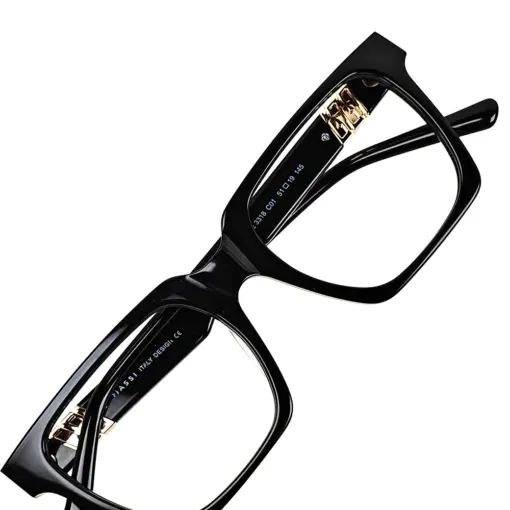 Black Designer Square Eyeglasses