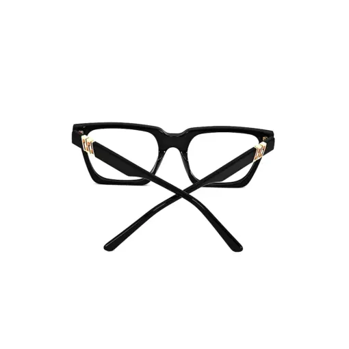 Black Designer Square Eyeglasses