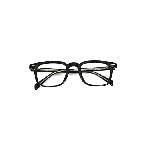 Black Small Square Eyeglasses