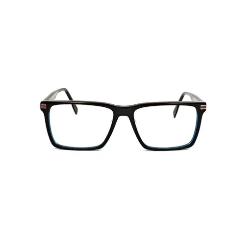 Blue Rectangular Acetate Eyeglasses at chashmah
