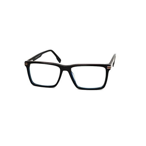 Blue Rectangular Acetate Eyeglasses at chashmah