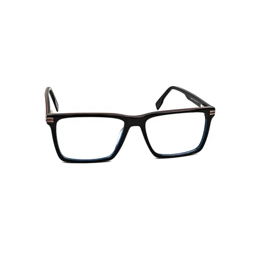 Blue Rectangular Acetate Eyeglasses at chashmah
