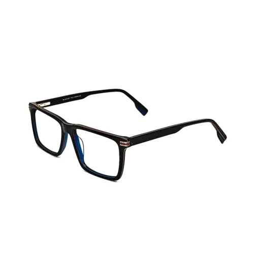 Blue Rectangular Acetate Eyeglasses at chashmah