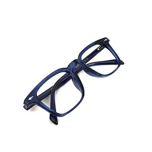 Blue Small Square Eyeglasses