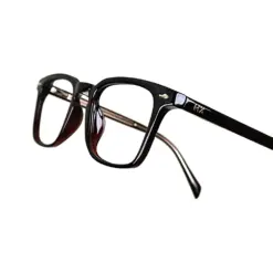 Brown Small Square Eyeglasses