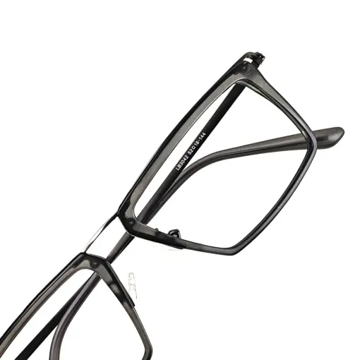 Grey rectangular stylish eyeglasses online at chashmah