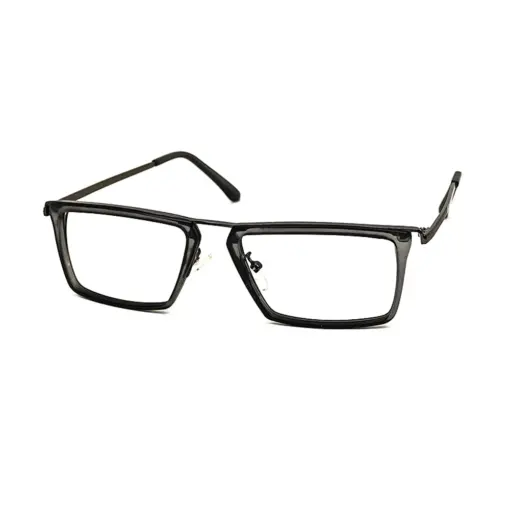 Grey rectangular stylish eyeglasses online at chashmah