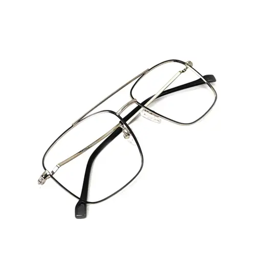 Silver Square Turban Fit Eyeglasses