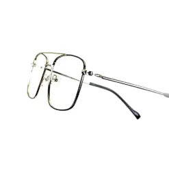 Silver Square Turban Fit Eyeglasses